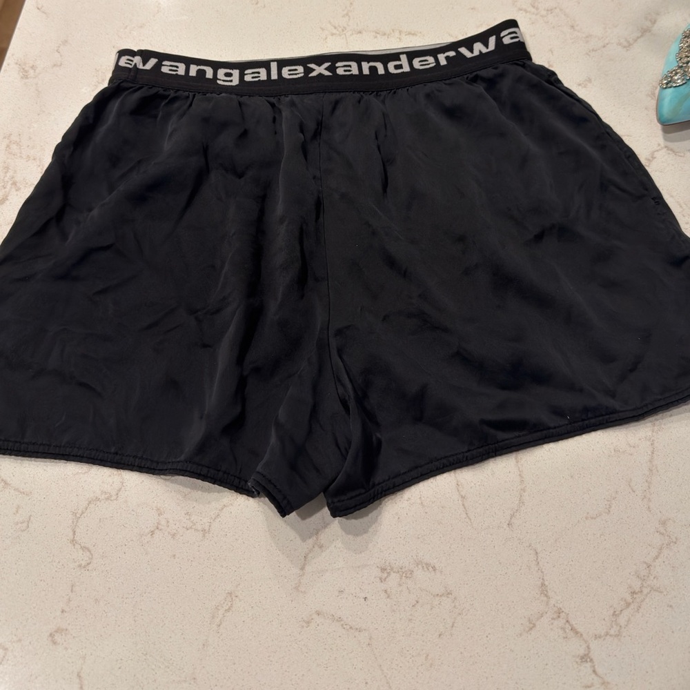 Alexander Wang Black Elastic Waistband Shorts